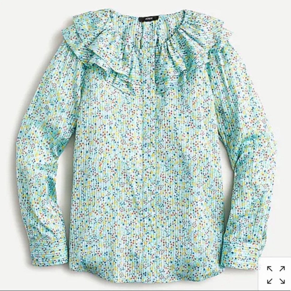 J. Crew Ruffle Top - Picture 2 of 9